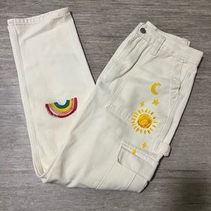 PACSUN GRAPHIC DETAILED CARPENTER PANTS- 26